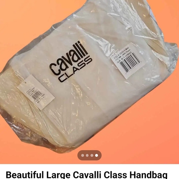 Cavalli Class Beige Tote Bag - Picture 5 of 5